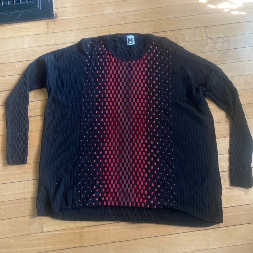 Missoni Black and Red Patterned Crewneck Sweater‎
